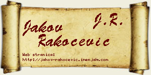 Jakov Rakočević vizit kartica